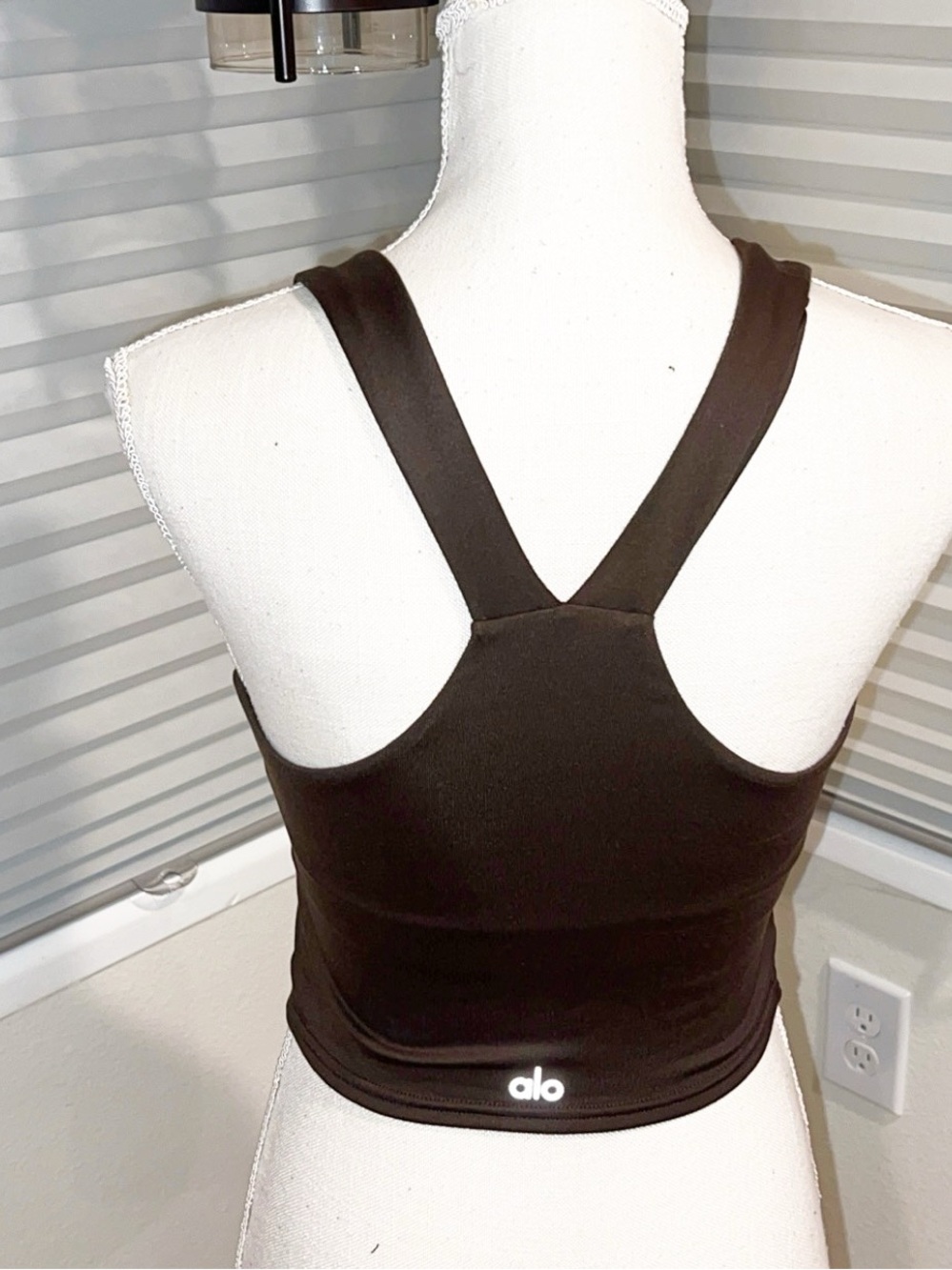 ALO Yoga Airbrush Real Bra Tank Brown - Picture 7 of 8